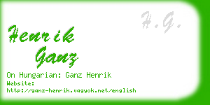 henrik ganz business card